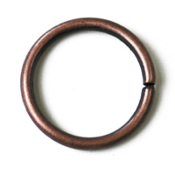 Metal 15mm x1.8mm jump ring ant cop 10p