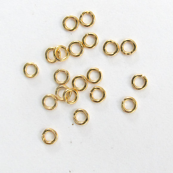 Metal 3mm x .6mm jumpring gold 250pcs