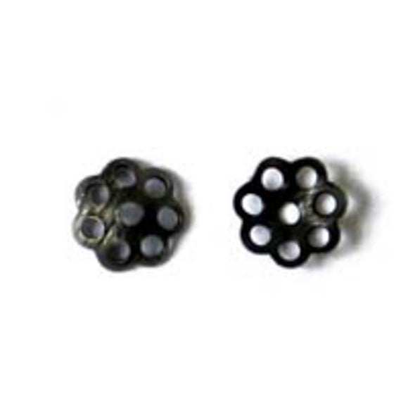 Metal 6mm bell cap black 100pcs