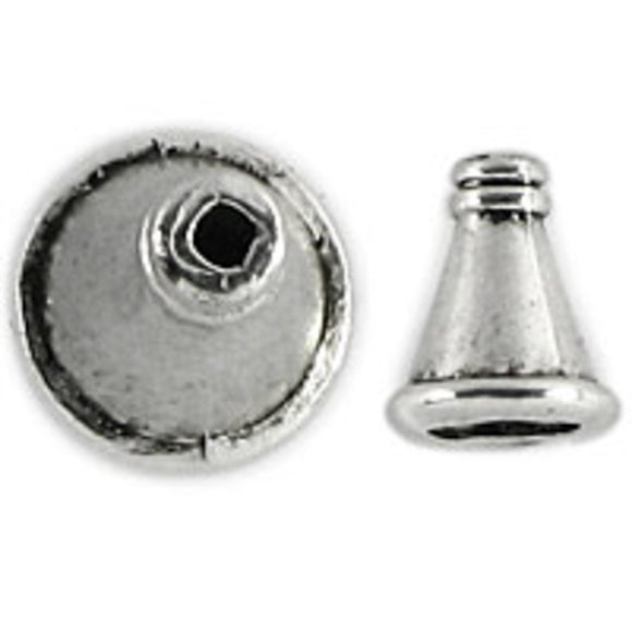 Metal 11x10mm cone a/silver 100pcs