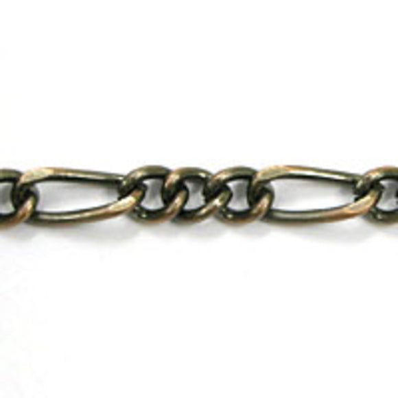 Metal chain letter chain Ant copper 1m