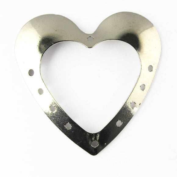 Metal 28x29 heart casting 10 hl nkl 8pc NFD