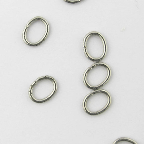 Metal 5x4x.8mm jumpring NF nickel 100pc
