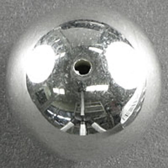 Plas 16mm RUNOUT rnd silver 100p