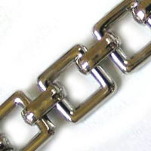 Metal chain 10mm flat sqaure nickle 5mt