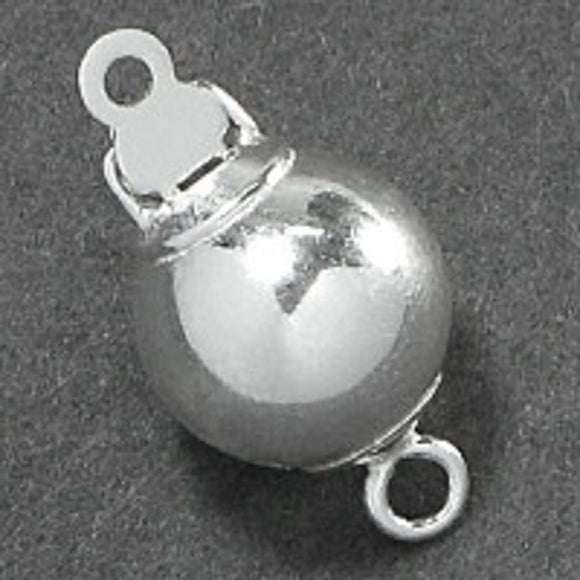 Sterling sil 8mm round clasp 1p