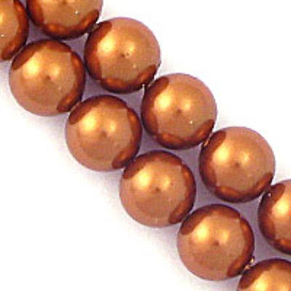 Not Available in the Prahran Store - Austrian Crystals 8mm 5810 copper 50p