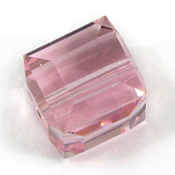 Austrian Crystals 8mm 5601 cube lgt rose 2p