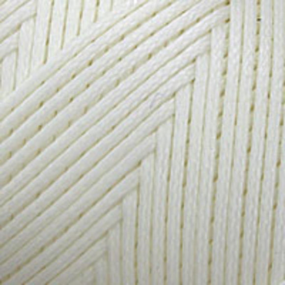 thread 1mm waxed poly ivory approx 200m