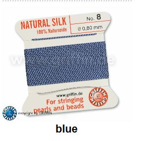 silk thread blue no7 0.75mm 2metres