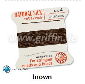 silk thread brown no2 0.45mm 2metres NFD