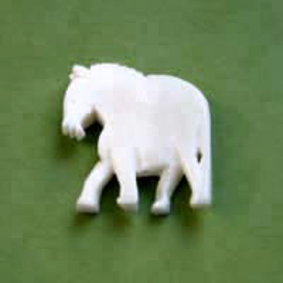 Bone 29x27mm horse white 10pcs