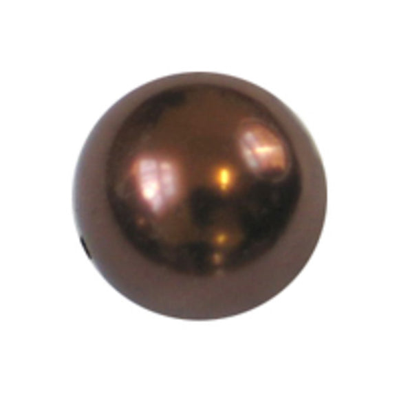 Cg 10mm rnd glass pearl copper 85pcs