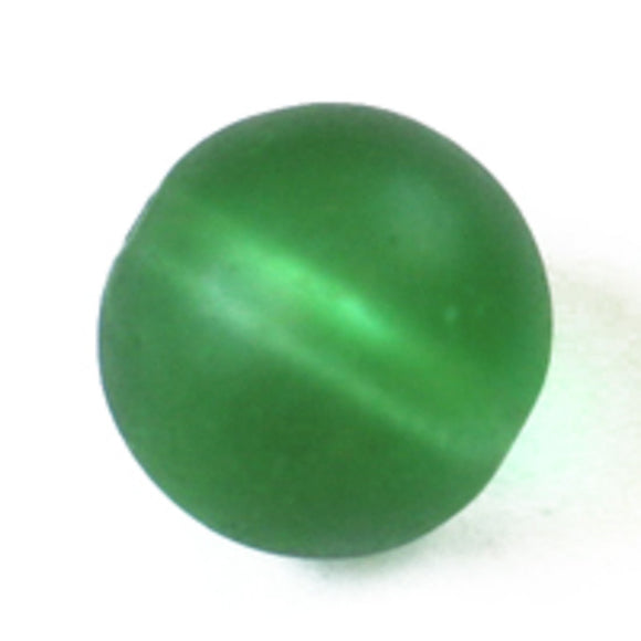 Cg 12mm rnd sea glass frost green 32p