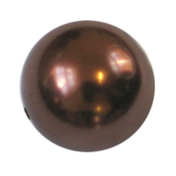 Cg 12mm rnd glass pearl copper 65pcs