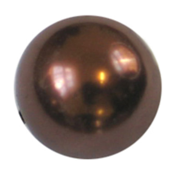 Cg 14mm rnd glass pearl copper 60pcs