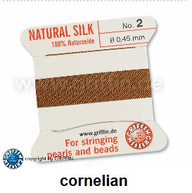 silk thread cornelian no16 1.05mm 2metres