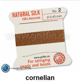silk thread cornelian no1 0.35mm 2metres NFD