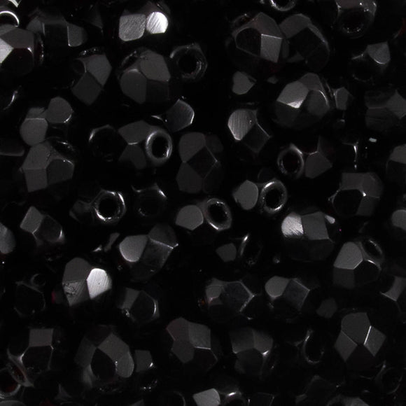 Cz 4mm rd facet trns dk garnet 50pcs