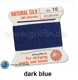 silk thread dark blue no0 0.30mm 2metres NFD