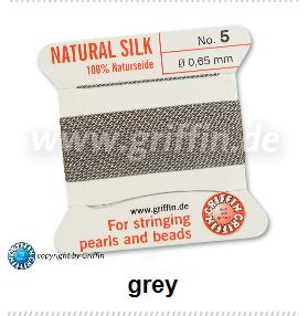 silk thread grey no0 0.30mm 2metres