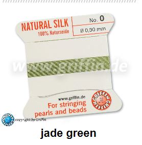 silk thread jade no8 0.8mm 2metres