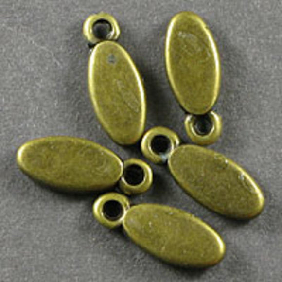 Metal 13x5mm RUNOUT drop plas Abrs 100pc