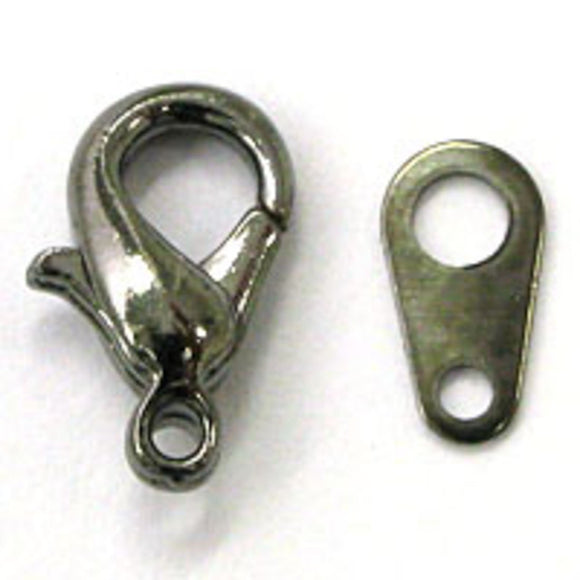 Metal 13mm parrot + tags black 20pc each