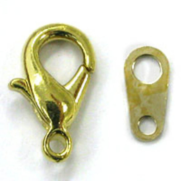 Metal 13mm parrot + tags gold 20pc each