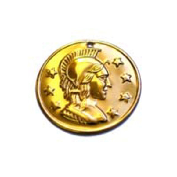 Metal 10mm coin head & 7stars gold100pcs NFD
