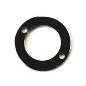 Metal 10mm flat rng 2/hole black 100p