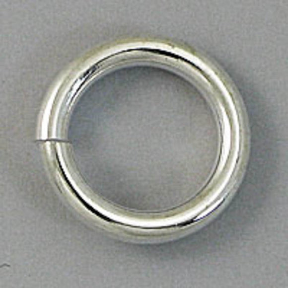 Metal 10x1.6mm jumpring NF silver 50pcs