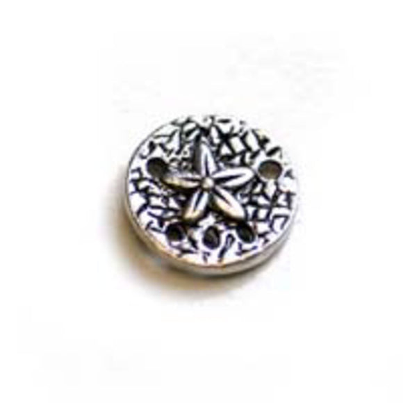 Metal 12mm ornate coin a/silver 24pcs