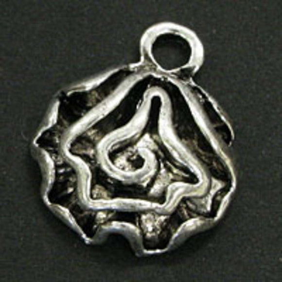 Mt 17x15 rose charm antiq silver 8p