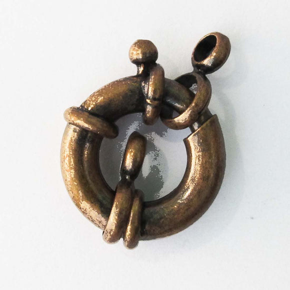 Metal 18mm rnd roll spring clasp Acp 4pc