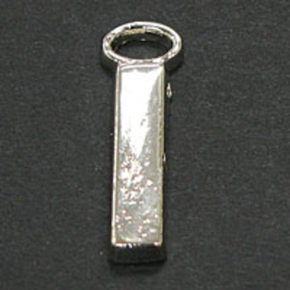 Metal 18mm silver LETTER I 10p