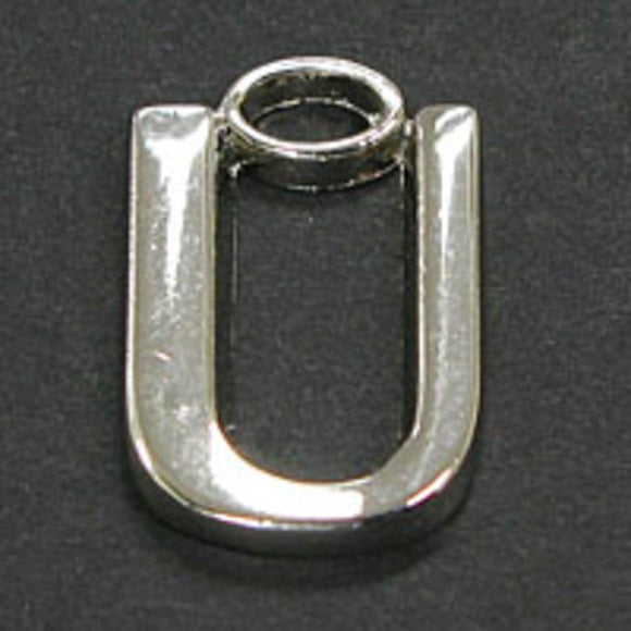 Metal 18mm silver LETTER U 10p