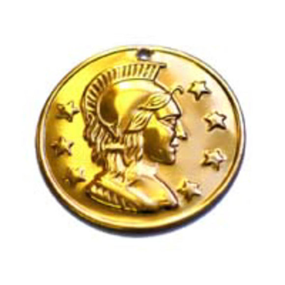 Metal 20mm coin head & 7stars gold100pcs NFD