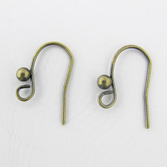 Metal 15mm hook with 3mm ball A brs 20pc
