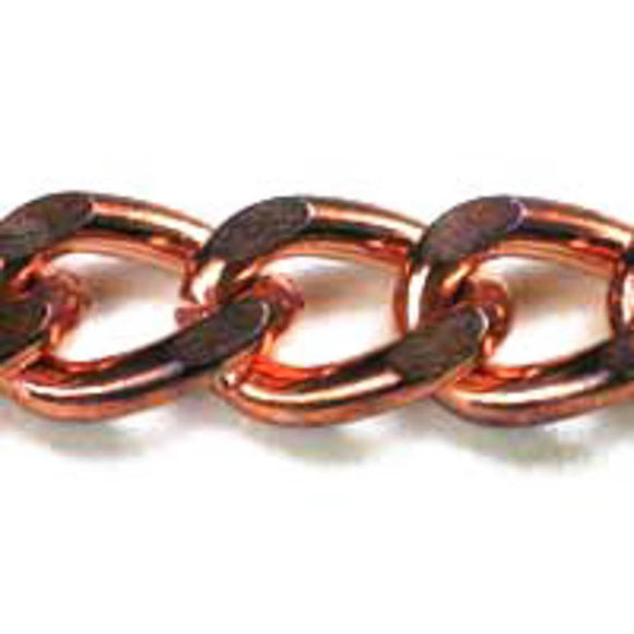 Metal chain 15x10mm curblink copper 5m