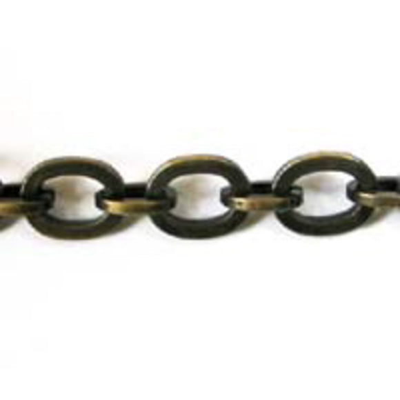 Metal chain 16x13mm oval antq bras 5mtr