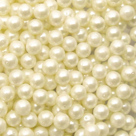Plas 4mm rnd pearl NO HOLES ivory 500p
