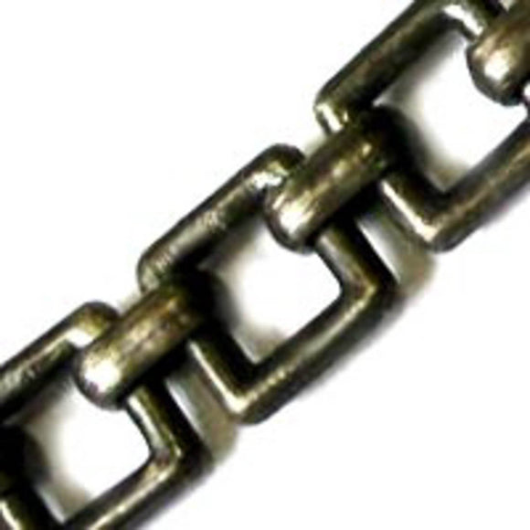 Metal chain 10mm flat sqaure Ant brs 5mt