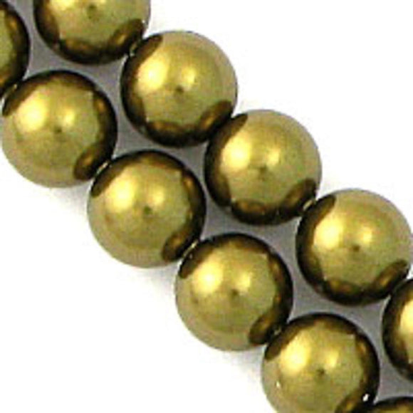 Not Available in the Prahran Store - Austrian Crystals 8mm 5810 antique brass 50p